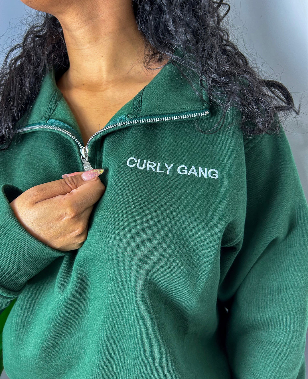 Curly Gang Unisex Quarter Zip Ups