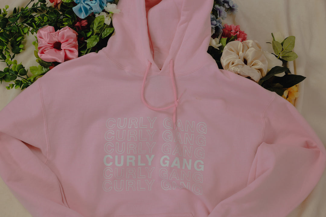 Spring Into Curls- Pink Curly Gang Hoodie